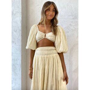 Sovere Mercy Reversible Crop Top Cream Womens Size XS 6